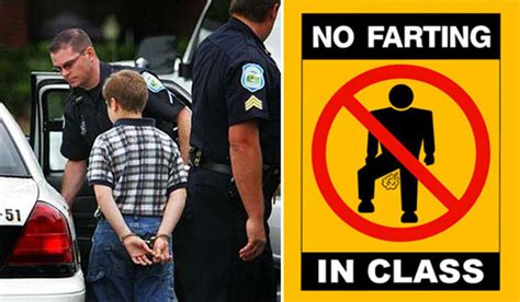 13 year old arrested for farting in school