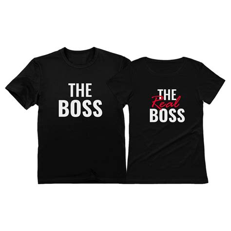 The Boss And The Real Boss Funny Matching Valentines Day Couple T Shirt Tstars