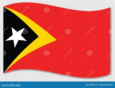Flag Of Timor Leste From Brush Strokes And Blank Map High Quality Map