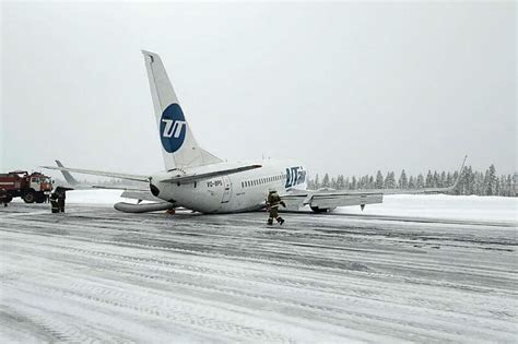 فیلم خروج هواپیمای بوئینگ 737 از باند در فرودگاه اوسینسک روسیه