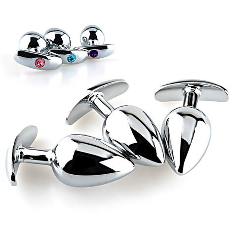 Smooth Touch Aluminum Alloy Metal Butt With Crystal Jewelry Small