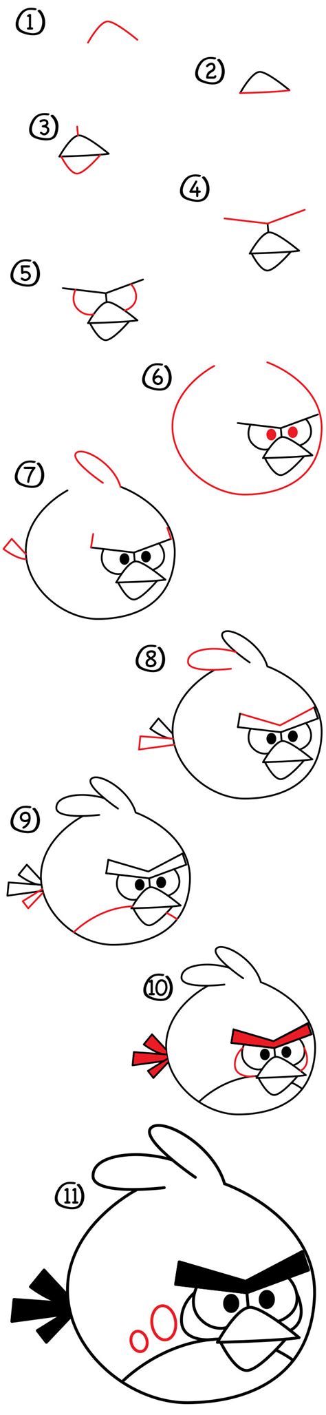 How To Draw Red From Angry Birds Art For Kids Hub