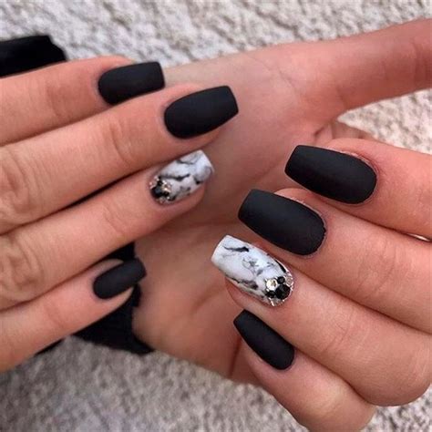 25 Matte Black Nails You Should Try Cute Hostess For Modern Women In