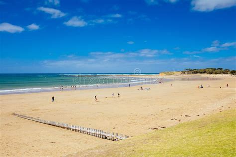 Torquay Main Beach In Australia Stock Photo Image Of Sand Sunlight