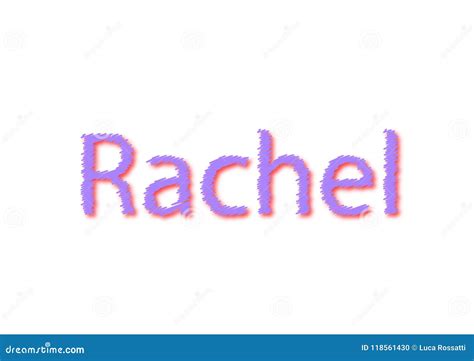 Illustration Name Rachel Isolated In A White Background Stock Photo
