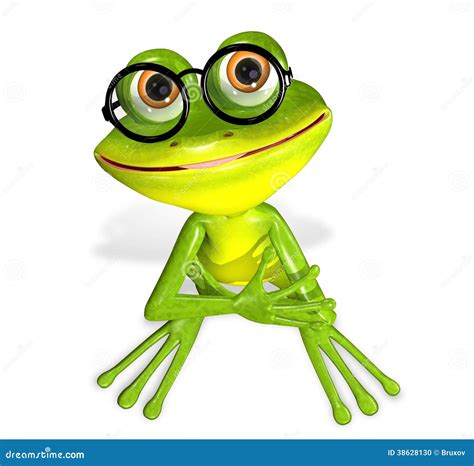 Merry Green Frog Magnifying Glasses Stock Illustrations 5 Merry Green