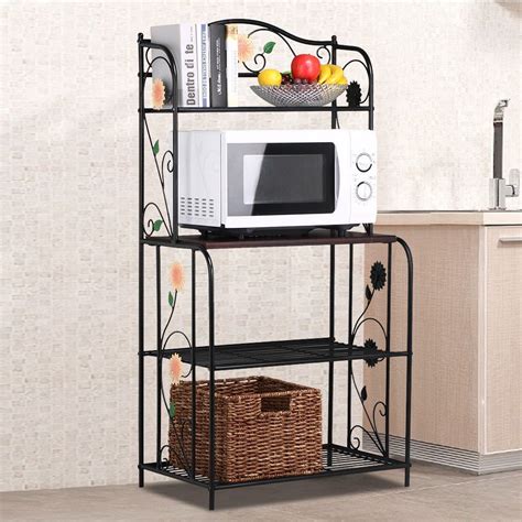3.6 out of 5 stars, based on 54 reviews 54 ratings current price $124.31 $ 124. 4 Tier Bakers Rack Black Metal Kitchen Storage Shelf Stand ...