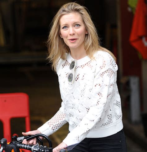 On Yer Bike Rachel Riley Flaunts Pert Derriere As She Cycles To Work