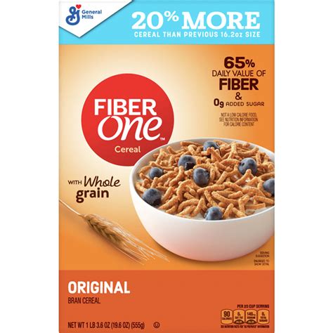 Fiber One Original Bran Cereal 196 Oz Box Good For You Cereal