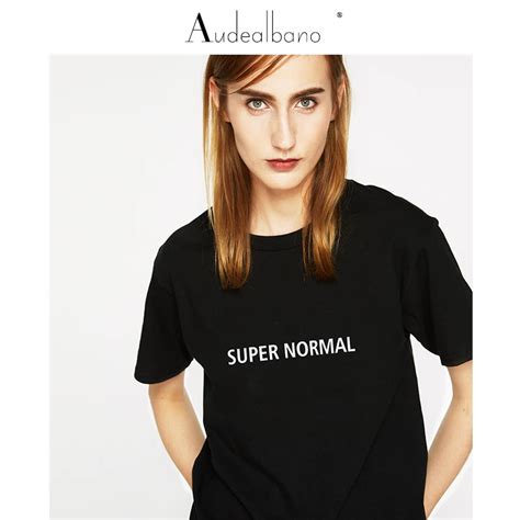 Super Normal Slogan Letter T Shirt Women Summer T Shirts Loose Short