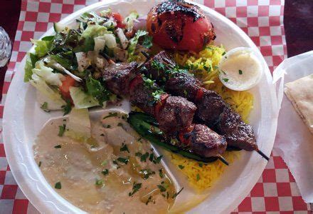 Lamb is the meat of choice and appears in many dishes, including kafta, in which minced lamb is rolled into sausage shapes and cooked on the barbecue or in the oven. lebanese food near me