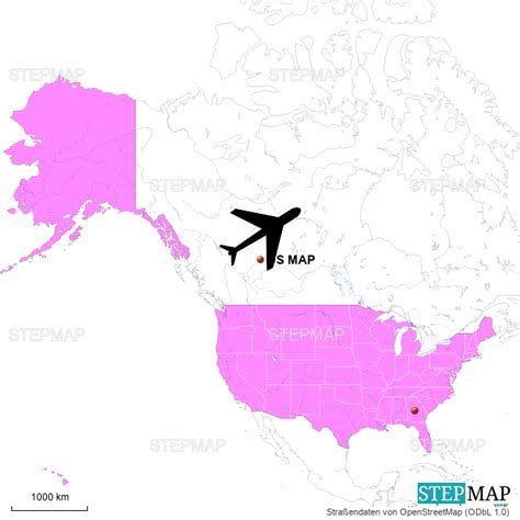 Stepmap Us Landkarte Für North America