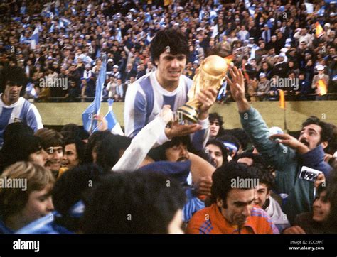 Daniel Passarella Celebrating The Fifa World Cup Argentina 1978