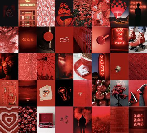 Vsco Aesthetic Red Picture Collage Ubicaciondepersonascdmxgobmx