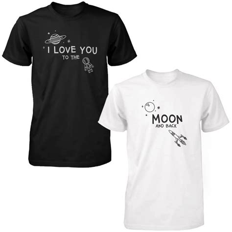 By awesome best friends tees on etsy! I Love You to the Moon and Back Cute Couple Shirts Black ...