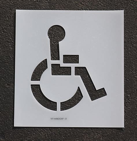 Handicap Symbol 27 In Overall Ht Pavement Stencil 18e764stl 116