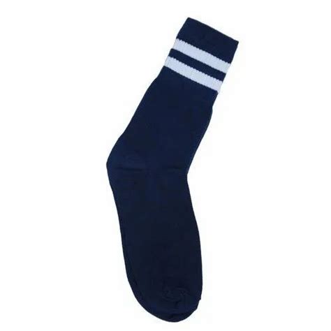 Ankle Length Nylon Navy Blue Striped School Sock Size 2 6 Number Rs