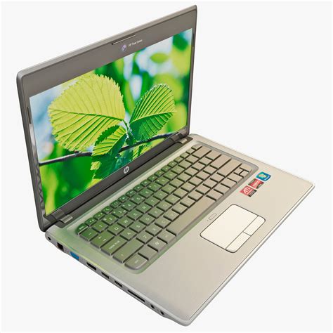 Hp Laptop High Poly Free 3d Model 3ds Obj Dae Blend Fbx Mtl