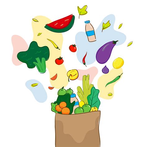 Healthy Food Hand Drawn Illustration 425896 Vector Art At Vecteezy