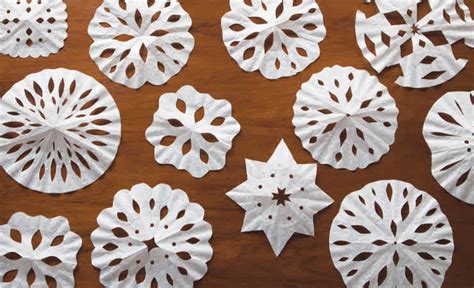 16 Easy Diy Patterns For Making Coffee Filter Snowflakes Guide Patterns