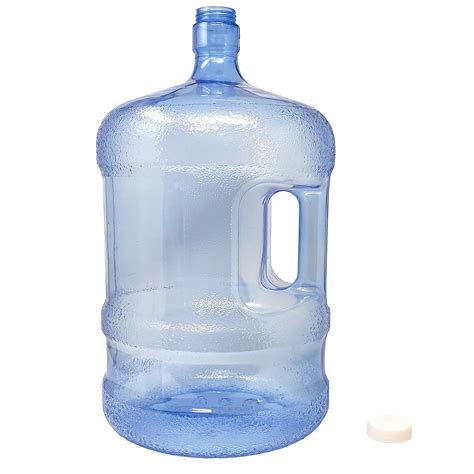 Reusable 5 Gallon Fresh Water Bottle Jug Container, Easy Grip Carry
