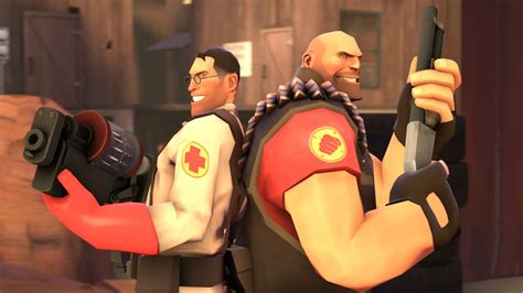 Team Fortress 2 Heavy Charater Medic Wallpapers Hd Desktop And