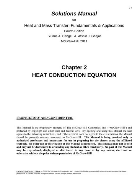 PDF Transferencia De Calor Y Masa 4ed Yunus Cengel Solucionario Cap