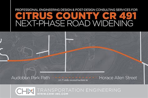 Chw Awarded Citrus Countys Cr 491 Next Phase Road Widening Project