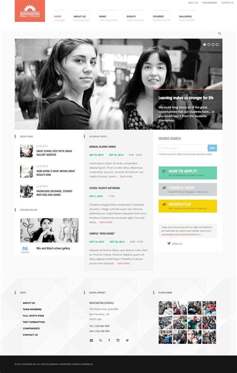 Buntington Education Wordpress Theme Wpexplorer Website Design