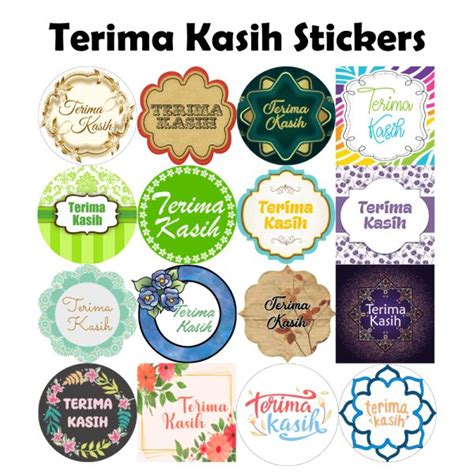 Readymade Stickers Terima Kasih Dicesry T And Favor Malaysia