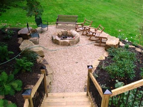 Outdoor Patio Pea Gravel Fire Pit Ideas Best Fireplaces Firepits