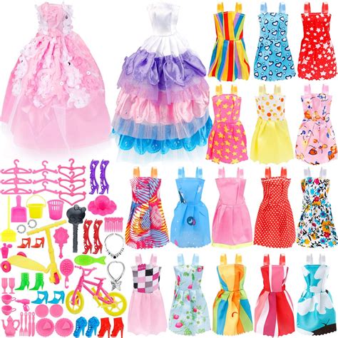 Janyun 73pcs Dolls Fashion Set For Dressing Up Barbie Dolls Included 18pcs Ebay