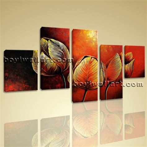 Large Canvas Prints Tulip Flowers Red Abstract Wall Art