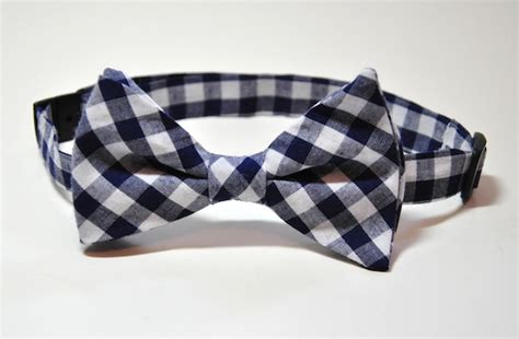 Items Similar To Bowtie For Boys Navy Gingham Bow Tie Pre Tied Bow On Etsy