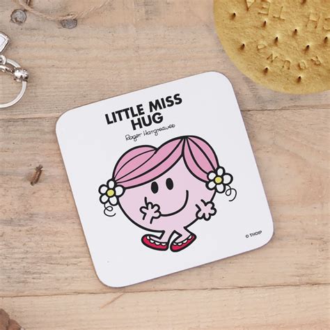 Personalised Little Miss Hug Cork Coaster