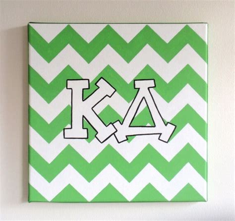 Hand Painted Kappa Delta Letters Outline With By Preppyinpinkusa