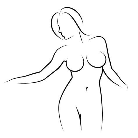 Premium Vector Silhouette Beautiful Nude Woman Sexy Fitness Figure