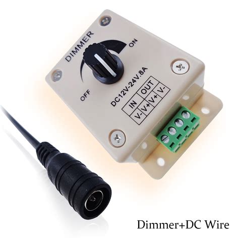 12v 8a Led Dimmer 96w Single Color Led Strip Light Switch Dimmerdc