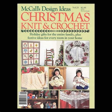 Mccalls Design Ideas Christmas Knit And Crochet Vol 4 Vintage Knitting