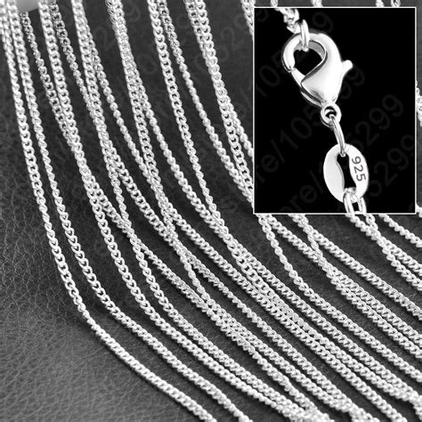 JEXXI Promotion Flat Curb Chains Necklace 925 Stamped ...