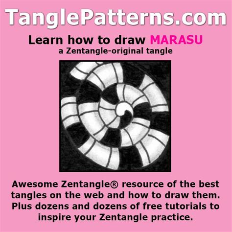 Above all, they're supposed to encourage mindfulness, intuitive thinking, and empowerment by proving that you too make beautiful works of art. Step-by-step instructions to learn how to draw the Zentangle-original tangle: Marasu | Zentangle ...