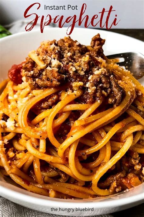 Everybody loves pasta, but nobody loves having to use half the pots and pans in the kitchen to get it ready. Instant Pot Spaghetti with Meat Sauce | Recipe | Instant pot dinner recipes, Spaghetti meat ...
