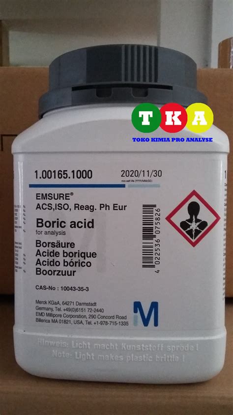 Boric acid is antiviral and antifungal, but can it be used to treat a vaginal yeast infection? Jual MERCK 1.00165 - Boric acid 1 Kg di lapak TOKO K ...