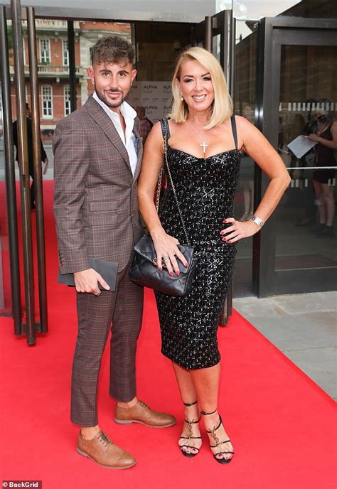 Claire Sweeney Puts On A Glamorous Display In A Black Pvc Midi Dress At