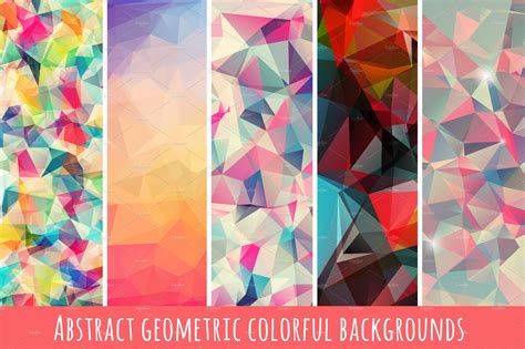 Abstract Geometric Backgrounds Illustrator Graphics Creative Market