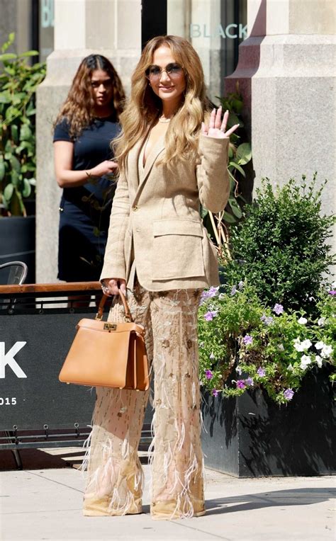 Jennifer Lopez In A Beige Blazer Was Seen Out In Brooklyn In New York