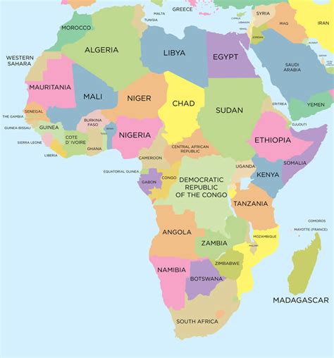 Still on the map of africa with countries and capitals labeled. Map of Africa - Guide of the World