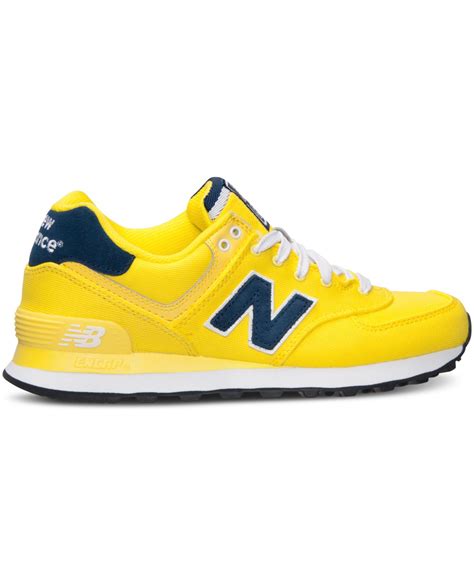 New Balance Womens 574 Casual Sneakers From Finish Line In Yellow Lyst