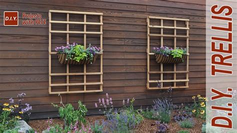 May 23, 2018 · to keep things looking uniform, i match the same amount of strings going up the wall, with the number of strings that make up the vertical parts of the trellis. How to Make a Garden Trellis | DIY Trellis - YouTube