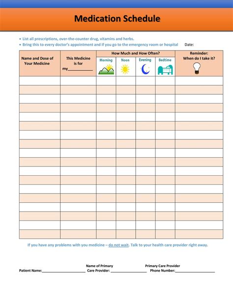 Weekly Free Printable Daily Medication Log